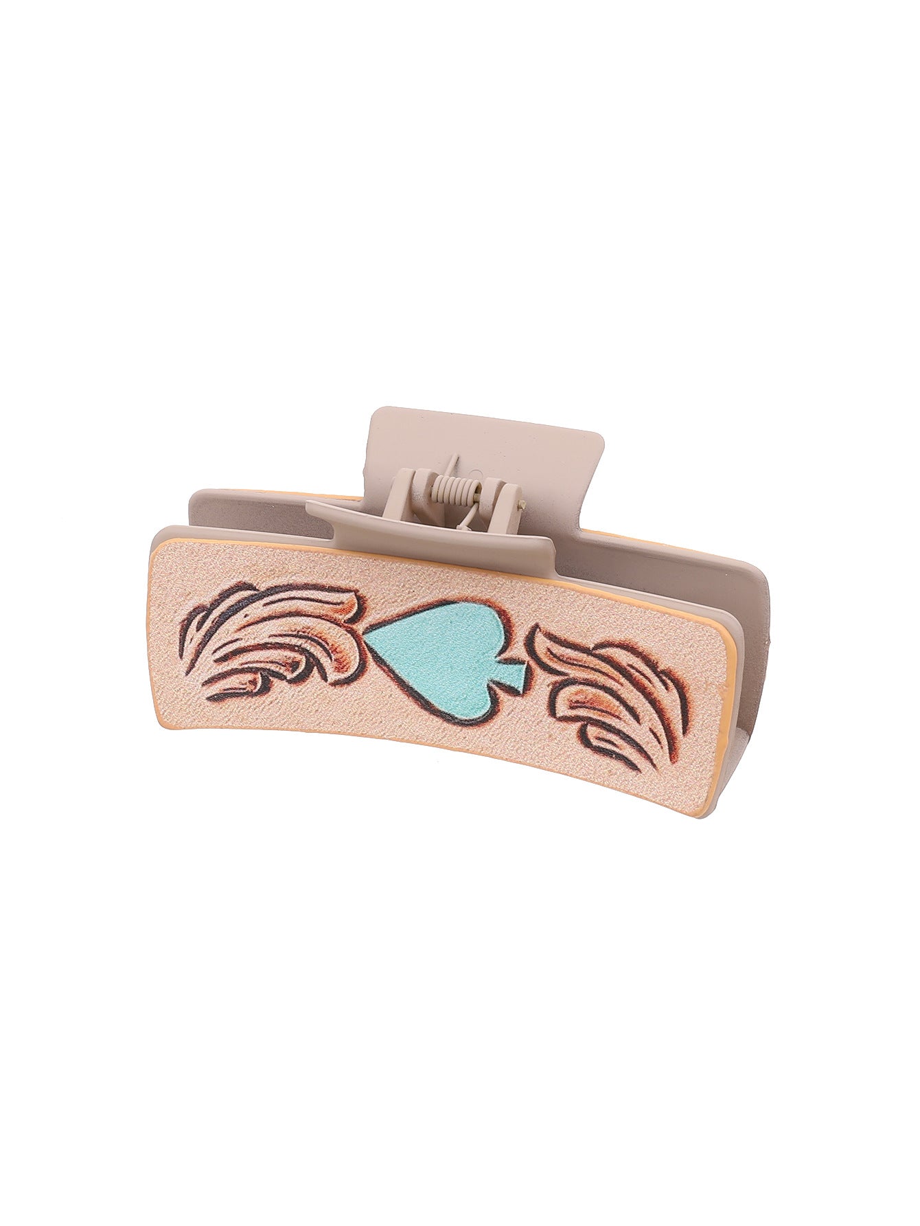 Wholesale Western Wind Denim Wind Sunflower Leather Hairpin Women's Shark Clip Grab Clip